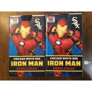 Iron Man Marvel Chicago White Sox Bobblehead SGA New Open Box Lot Of 2